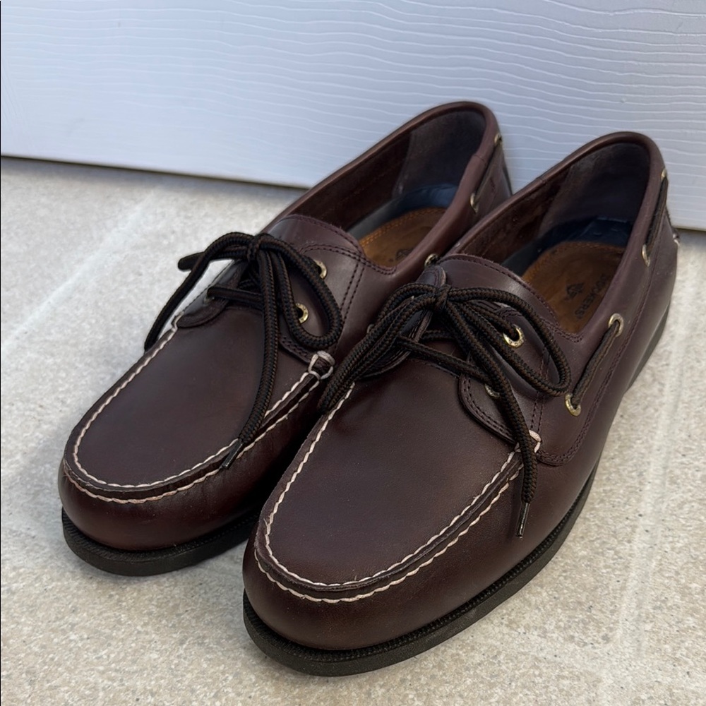 Classic Dockers Brown Leather Boat Shoes NWOB